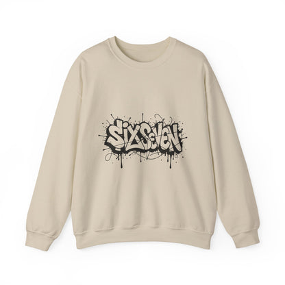 Graffiti 'Six Seven' Crewneck Sweatshirt