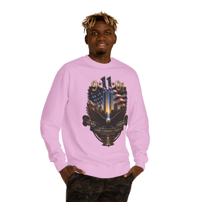 9/11 Memorial Sweatshirt — We Will Never Forget Tribute Crewneck