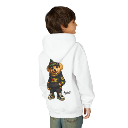 Kids Teddy Bear Hoodie — 'I Love My Culture' Streetwear Youth Sweatshirt