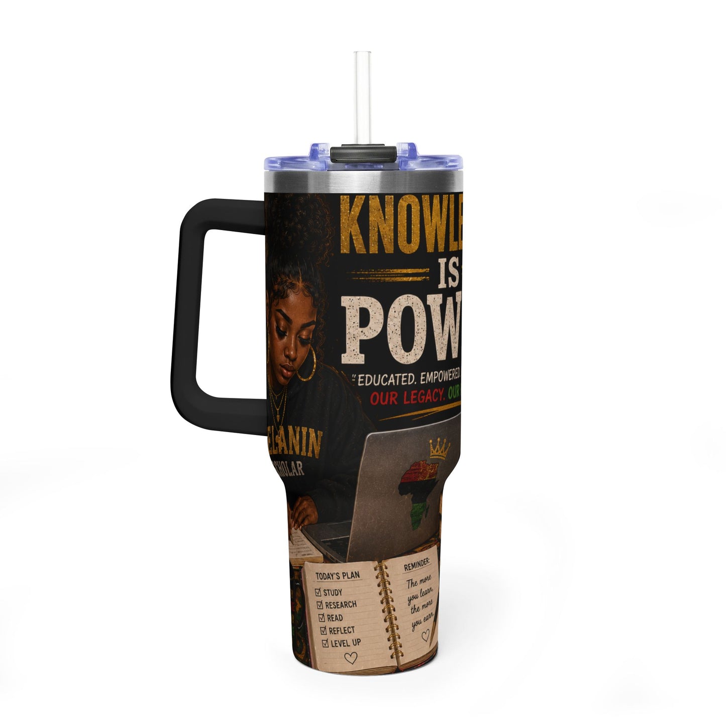 Knowledge Is Power 40oz Vacuum Tumbler