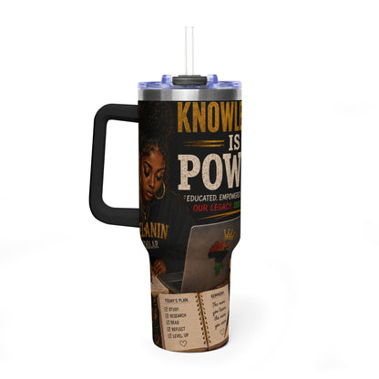 Knowledge Is Power 40oz Vacuum Tumbler