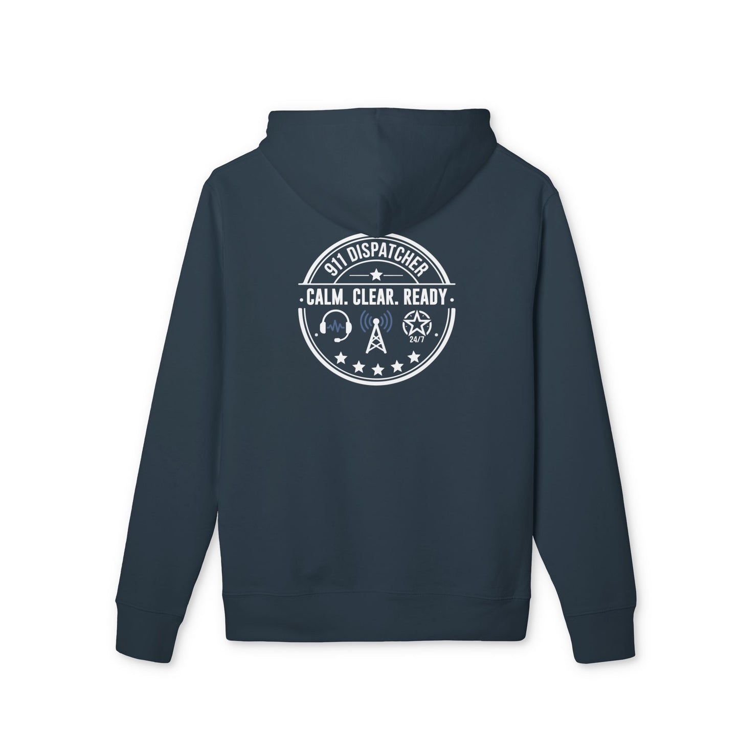 Cruiser Hoodie — Calm, Clear, Ready Dispatch Patch Design
