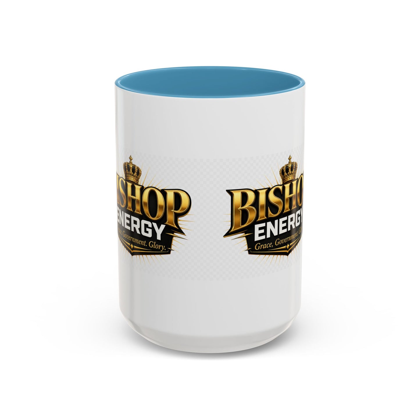Bishop Energy Coffee Mug — Gold Crown Logo Accent Ceramic Mug (11/15oz)