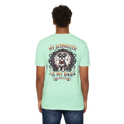 My Schnauzer Is My Boo T-Shirt — Halloween Dog Lover Tee