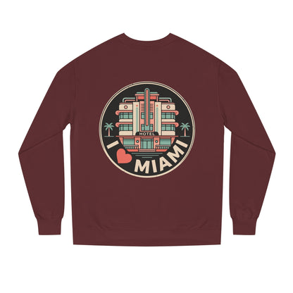 Miami Art Deco Sweatshirt — I Love Miami Vintage Hotel Crewneck