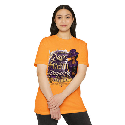 First Lady Faith T-Shirt — Walking in Grace, Serving Purpose Christian Tee
