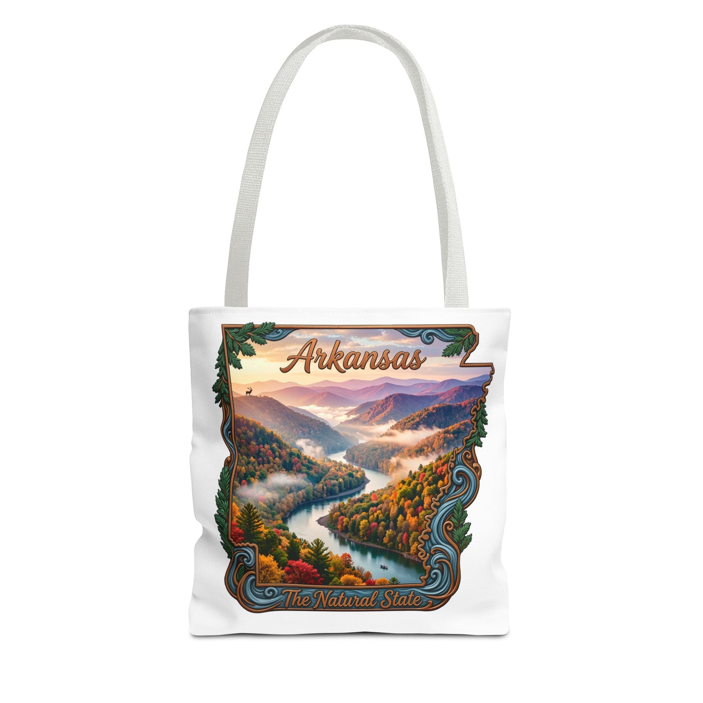 Arkansas Scenic Tote Bag - 'The Natural State' River Valley Landscape