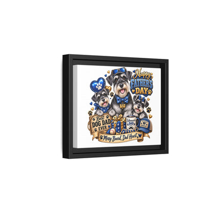 Happy Father's Day Schnauzer Canvas – Best Dog Dad Ever Framed Wall Art