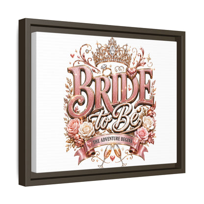 Bride to Be Framed Canvas - 'The Adventure Begins' Bridal Wall Art
