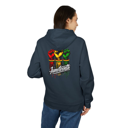 Juneteenth Raised Fists Hoodie — Black History Celebration Pullover