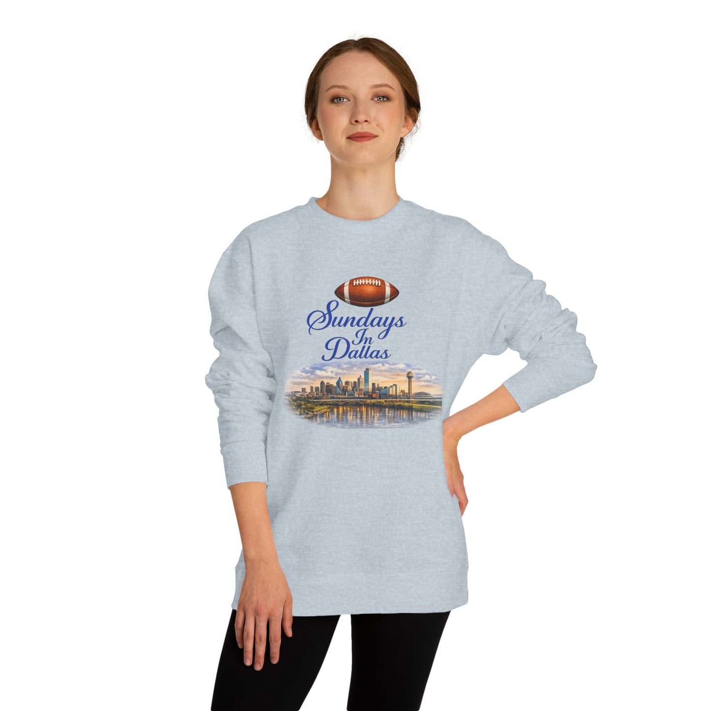 Dallas Skyline Football Sweatshirt — "Sundays in Dallas" Crewneck