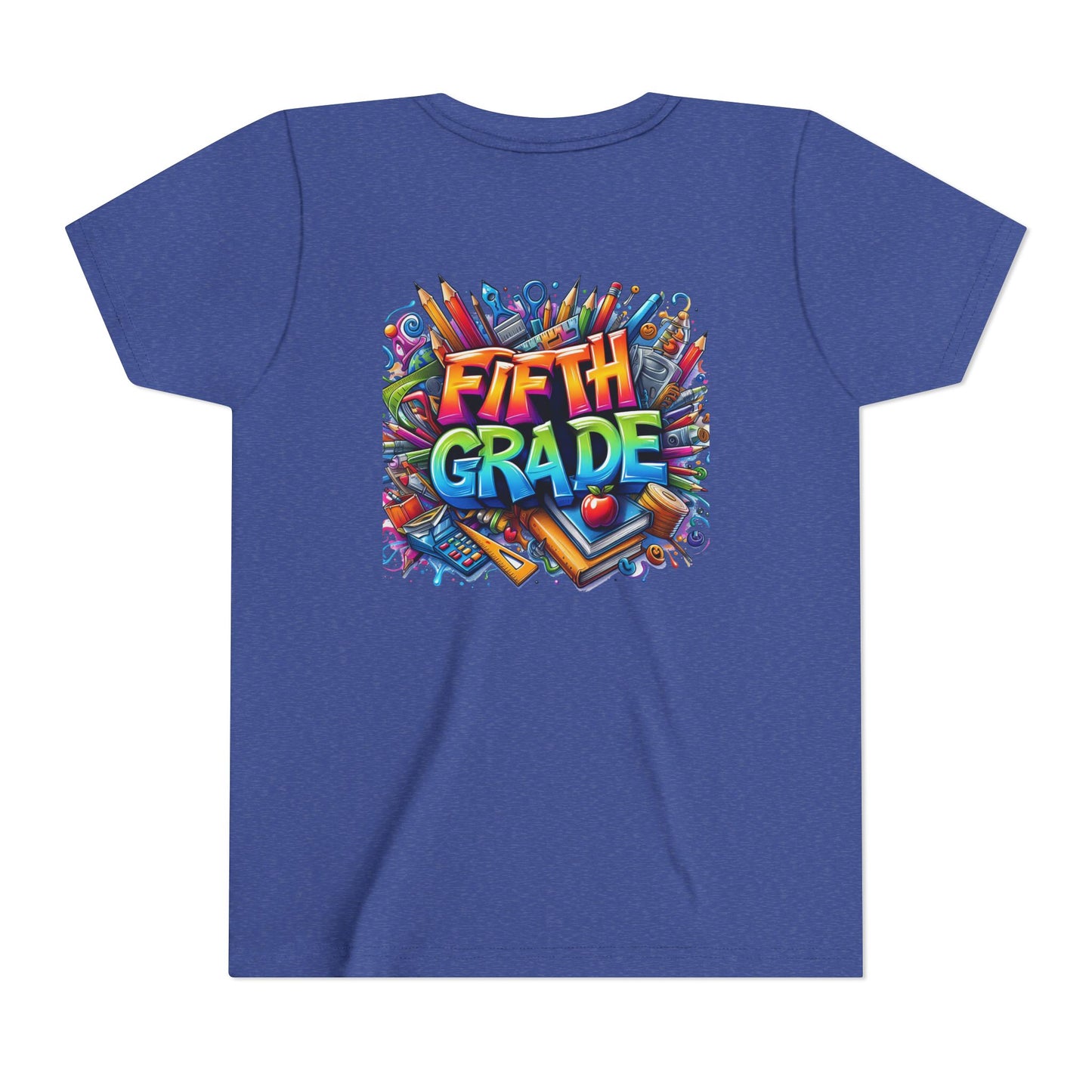 Fifth Grade Kid's Tee - Colorful School Supplies Back to School T-Shirt