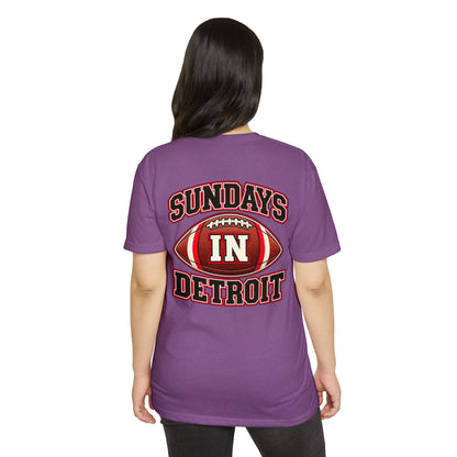 Sundays in Detroit Football T-Shirt