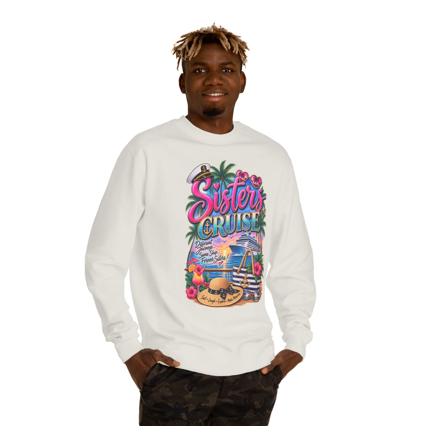 Sisters Cruise Sweatshirt – Tropical Girls’ Getaway Crewneck