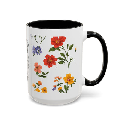 Floral "Her Love Is the Quiet Strength" Accent Coffee Mug — Inspirational Mother's Day Gift
