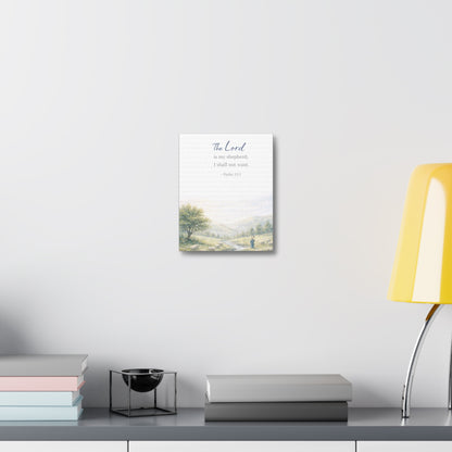 Psalm 23:1 Stretched Canvas – ‘The Lord is my shepherd; I shall not want’ Scenic Wall Art