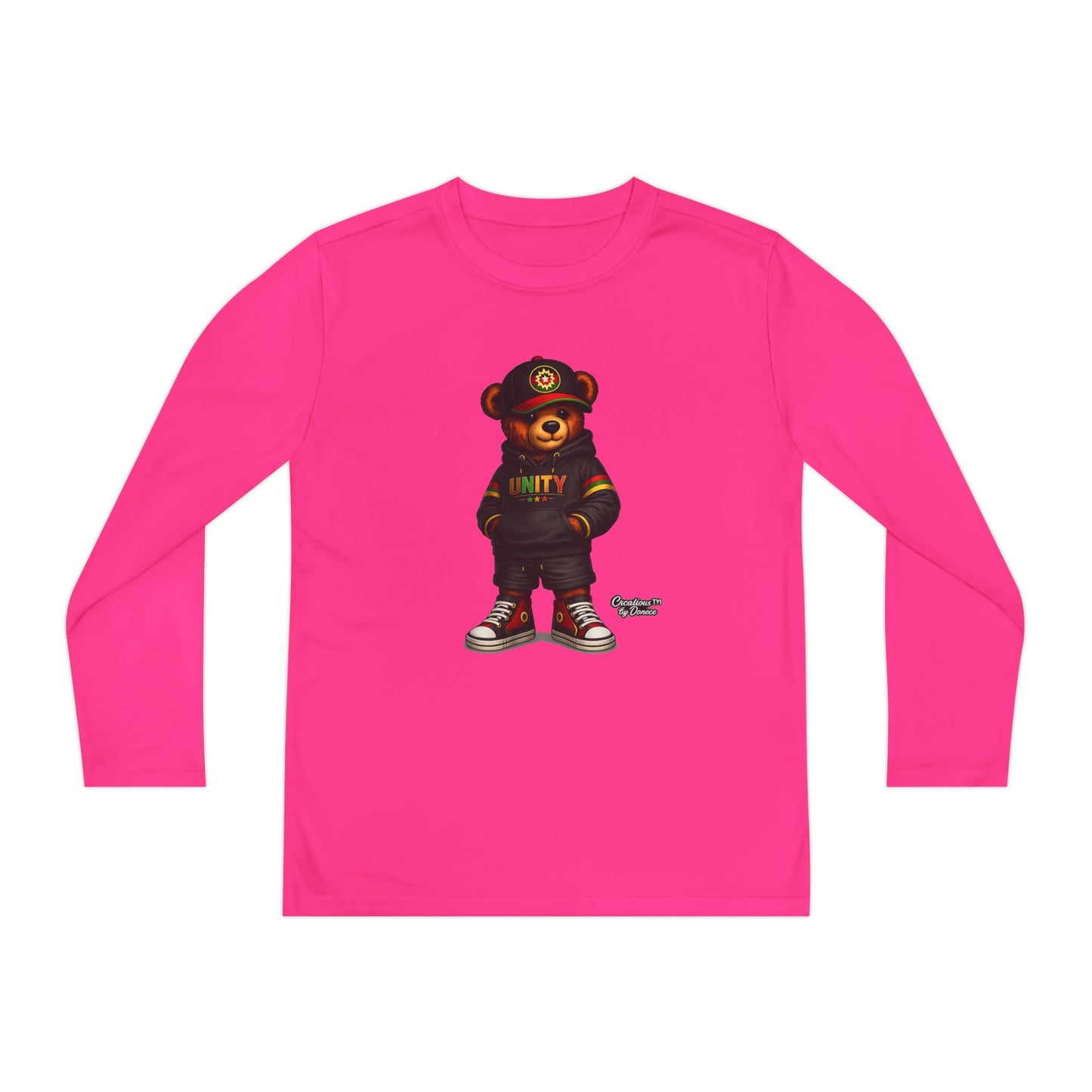 Youth Long Sleeve Tee — 'Unity' Streetwear Bear Graphic
