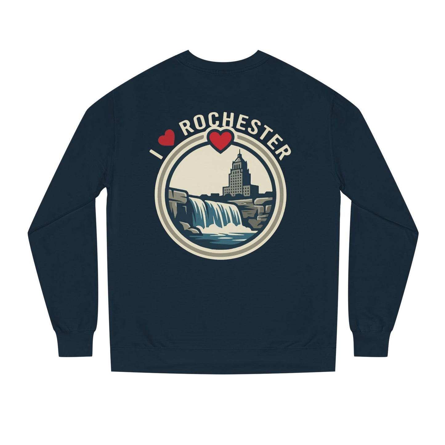 Rochester Waterfall Crewneck Sweatshirt — I  Rochester Graphic