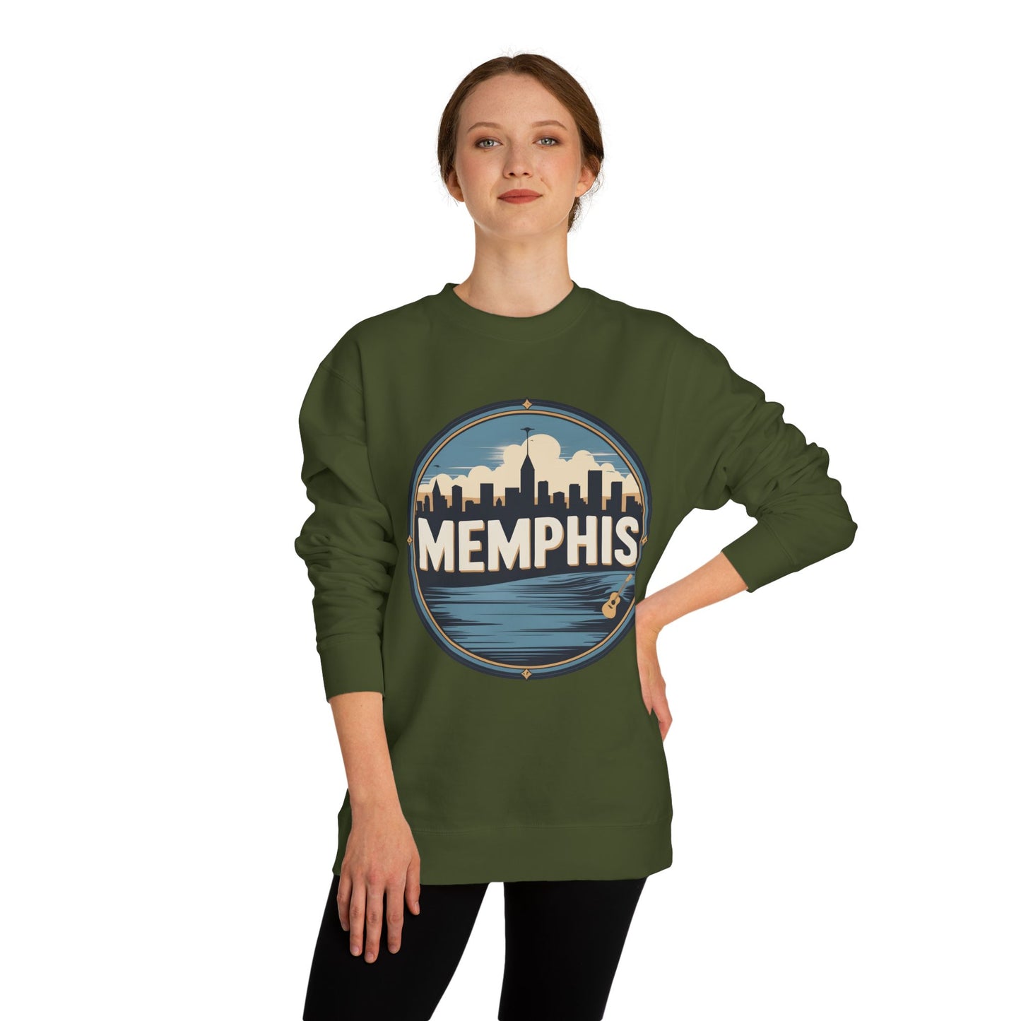 Memphis Skyline Crewneck Sweatshirt — Retro Cityscape Pullover