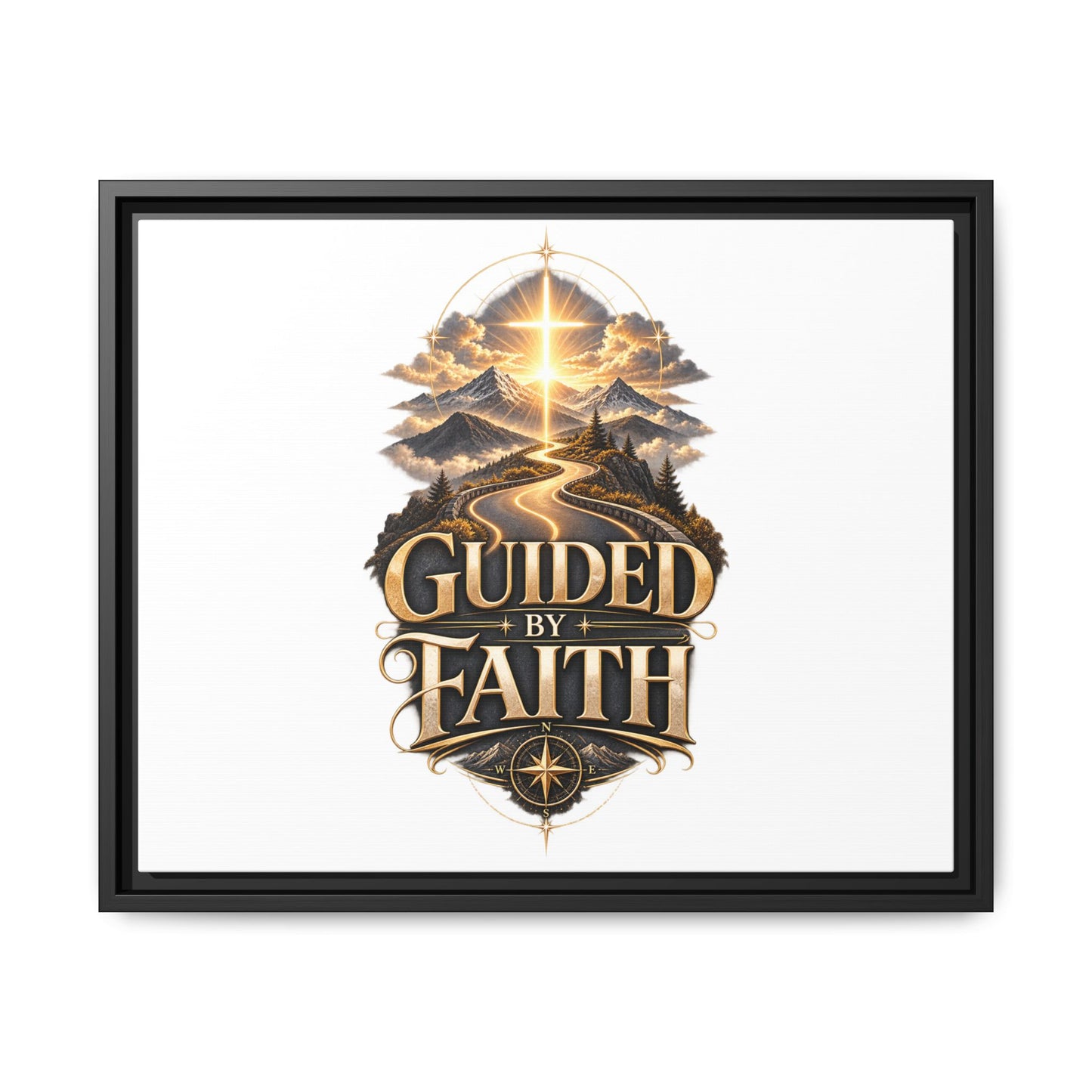 Guided by Faith Framed Matte Canvas — Inspirational Christian Wall Art