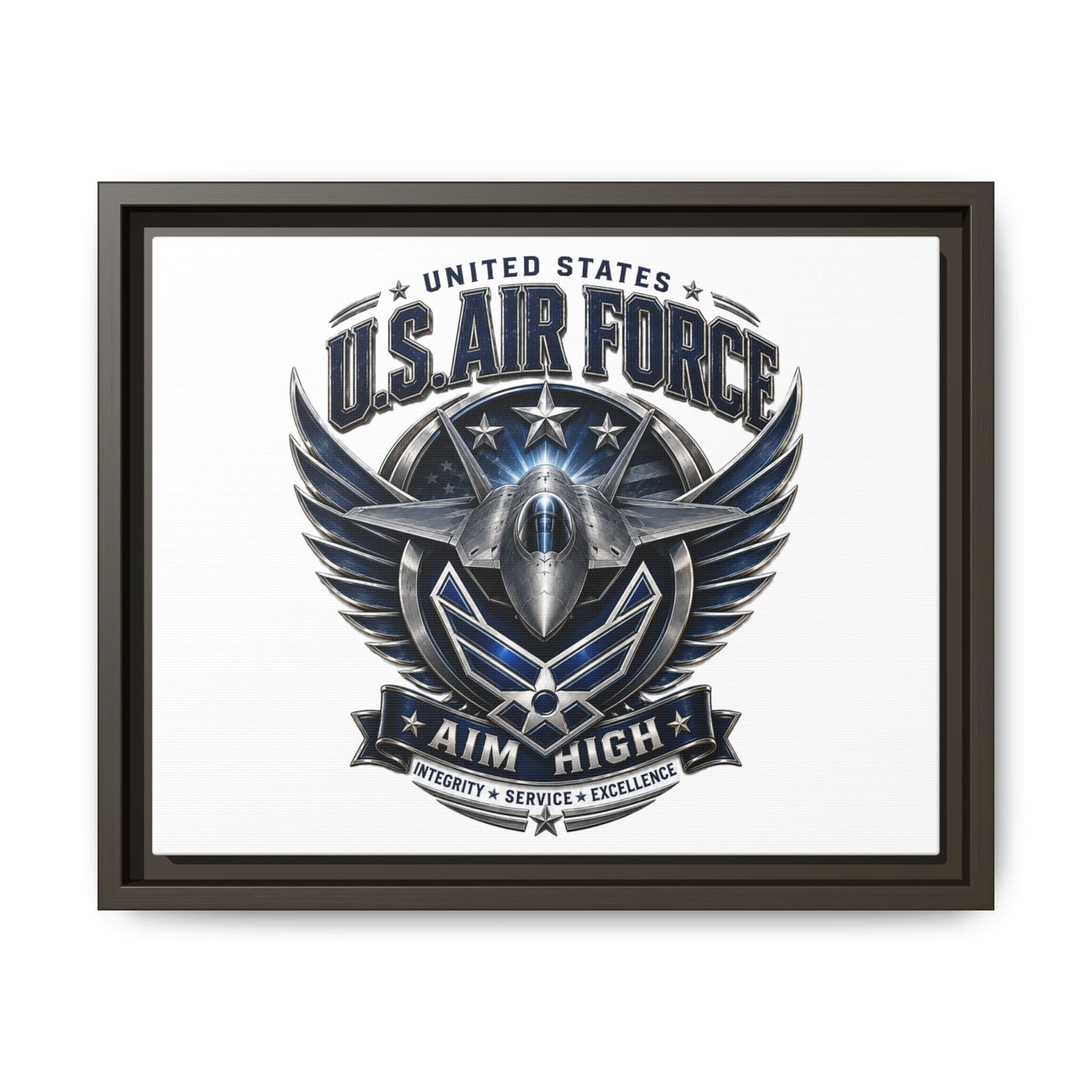 U.S. Air Force 'Aim High' Framed Canvas Print