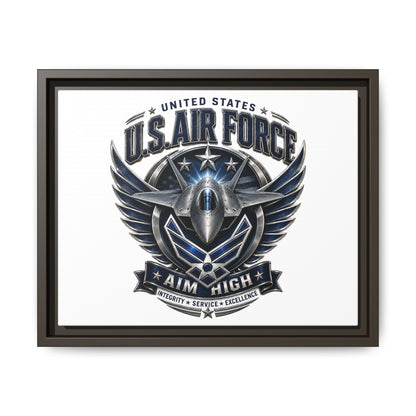 U.S. Air Force 'Aim High' Framed Canvas Print