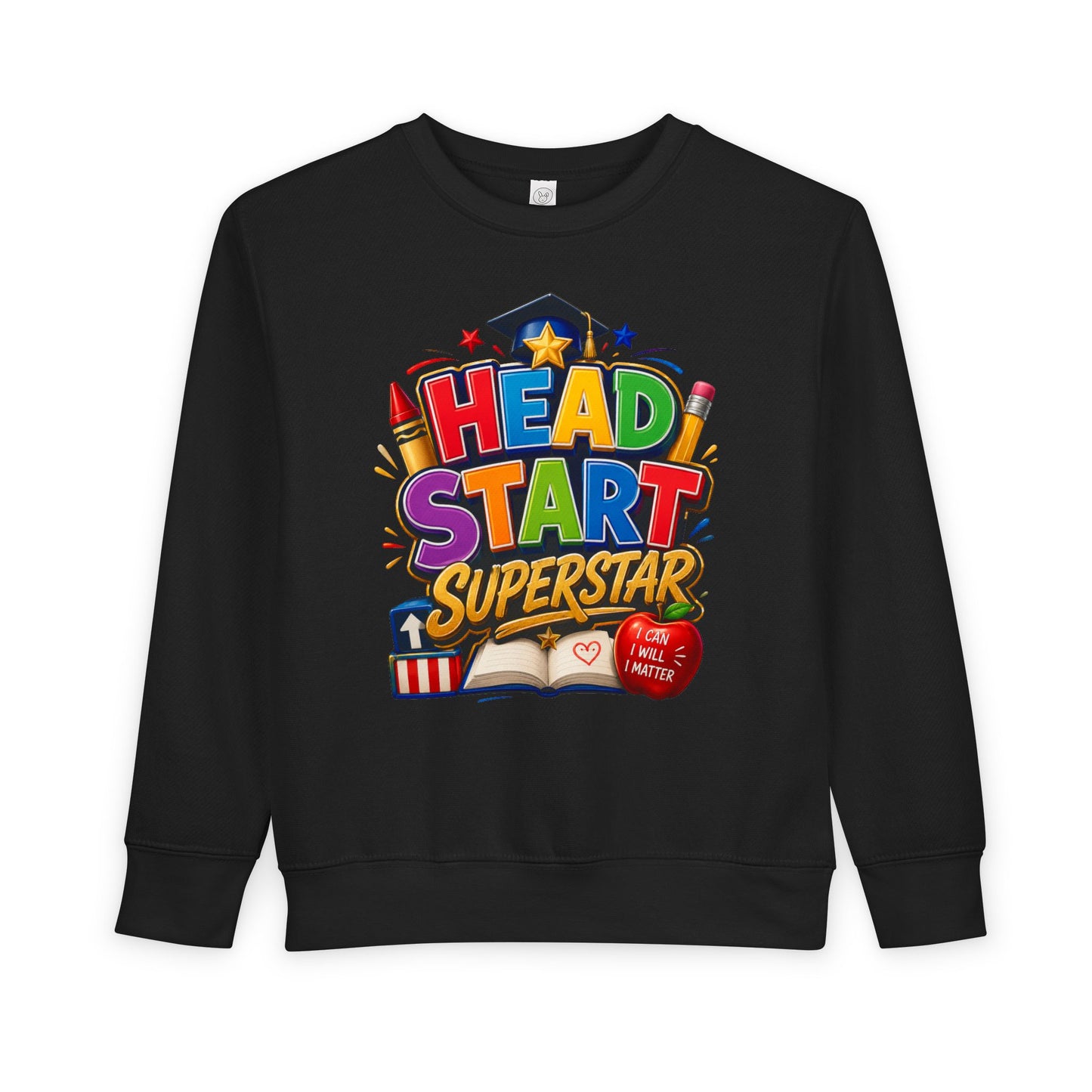 Head Start Superstar Toddler Sweatshirt — Colorful Preschool Graduation Gift