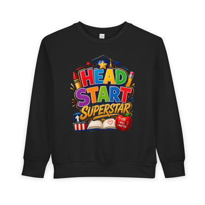 Head Start Superstar Toddler Sweatshirt — Colorful Preschool Graduation Gift