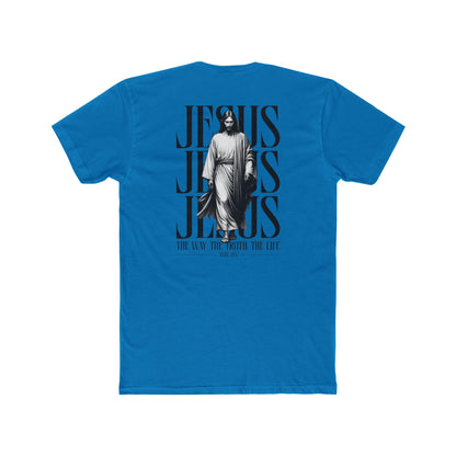 Jesus Typography Graphic Tee — "The Way The Truth The Life" Christian T‑Shirt
