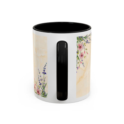 Mother Home Coffee Mug — Floral 'She Gave Us Love, She Gave Us Strength' Accent Mug