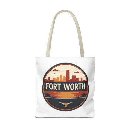 Fort Worth Skyline Tote Bag — Vintage Texas Cityscape Tote