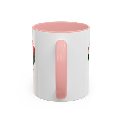 Juneteenth Ribbon Coffee Mug — Black/Red/Green Celebration Accent Mug