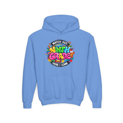 Kids' 4th Grade Hoodie – "Watch Out 4th Grade Here I Come" Colorful Back-to-School Sweatshirt