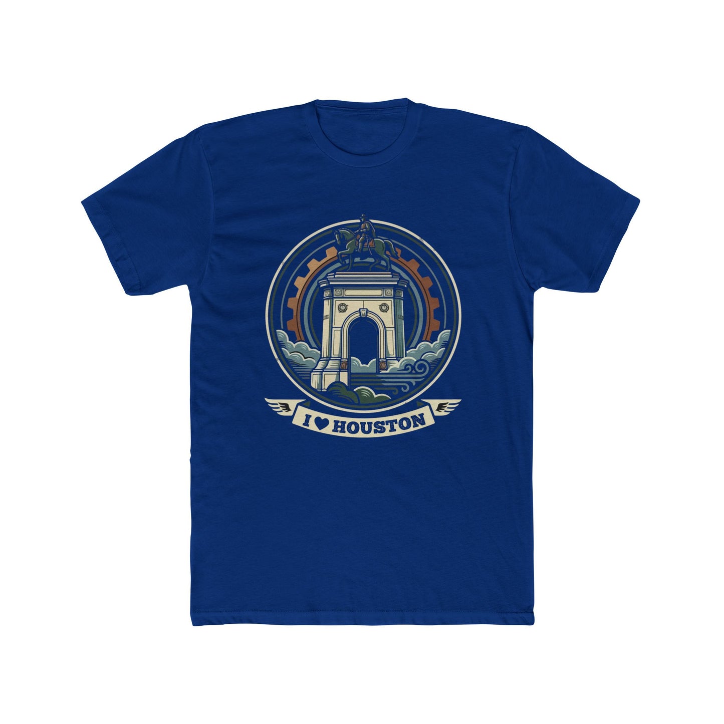 I  Houston T-Shirt — Vintage Monument Cityscape Tee for Locals & Tourists