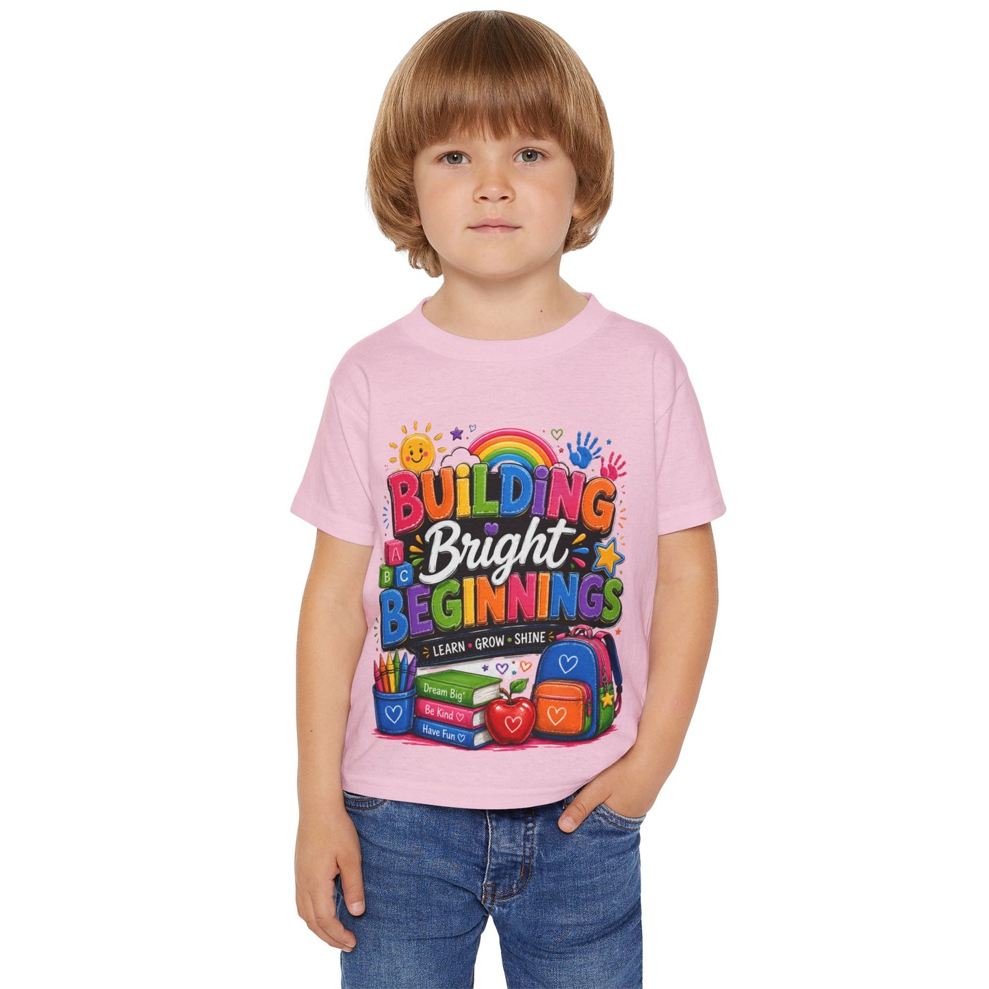 Toddler T-Shirt — "Building Bright Beginnings" Back-to-School Graphic