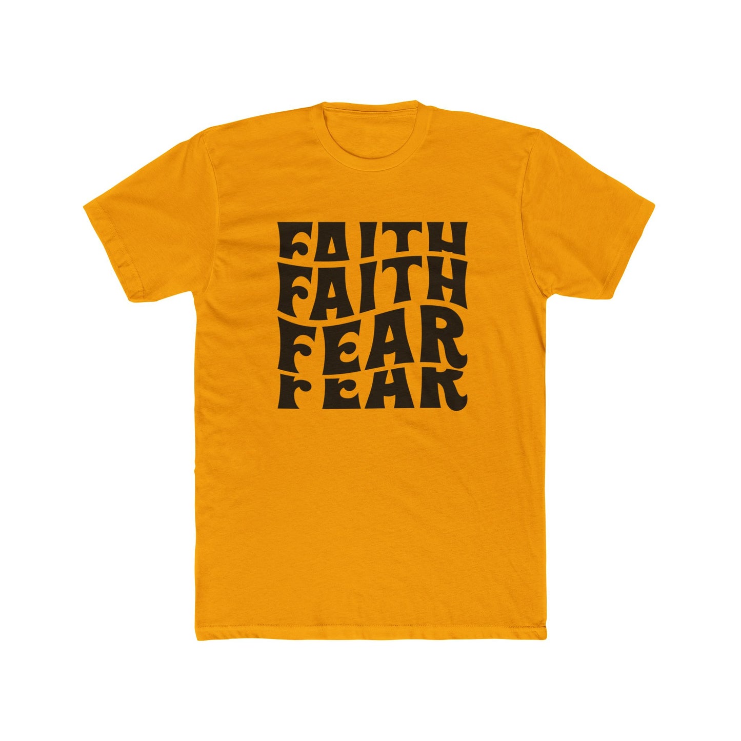 Faith Over Fear T‑Shirt — Bold Retro Typography Spiritual Tee
