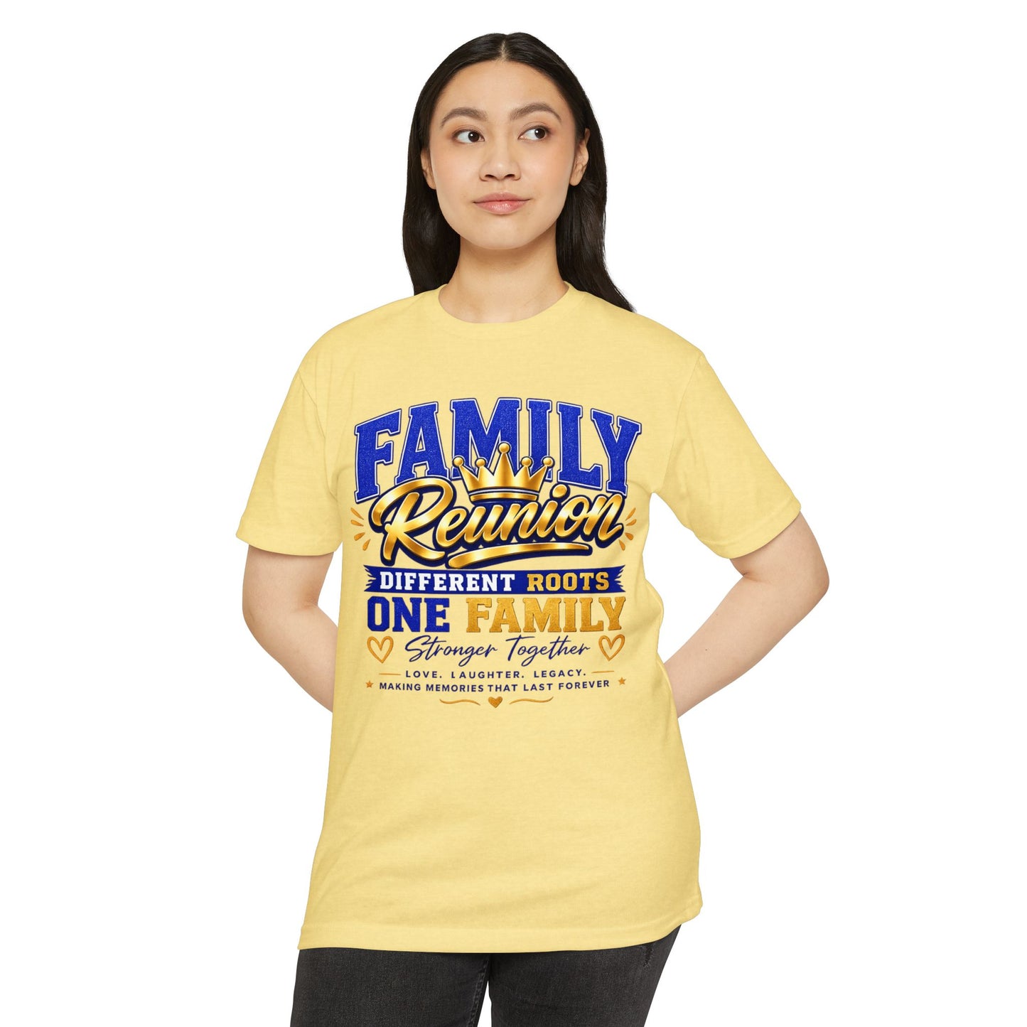 Family Reunion T-Shirt — "Family Reunion: Different Roots One Family" Keepsake Tee