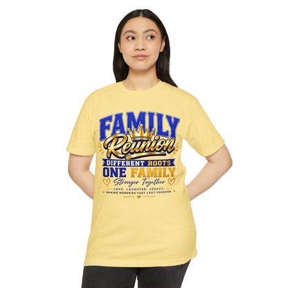 Family Reunion T-Shirt — "Family Reunion: Different Roots One Family" Keepsake Tee