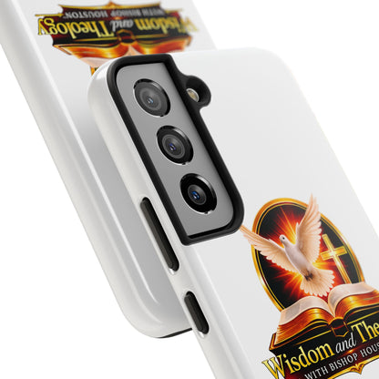 Wisdom and Theology Tough Phone Case — Christian Dove & Cross Design