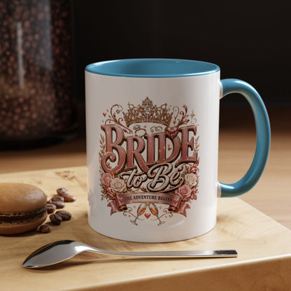 Bride to Be Coffee Mug — Floral Bridal Accent Mug (11/15oz)