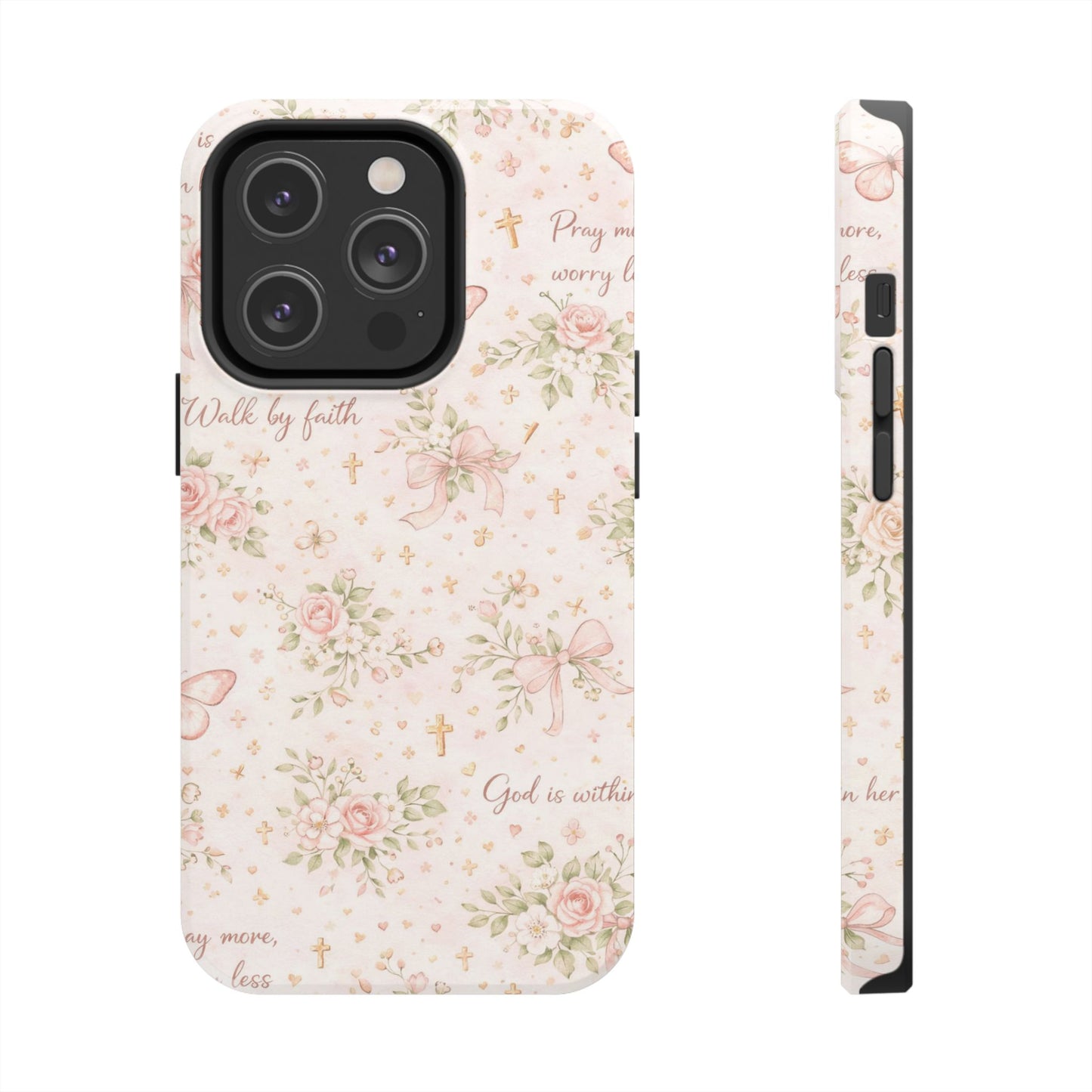 Walk By Faith Phone Case | Christian Floral iPhone Case