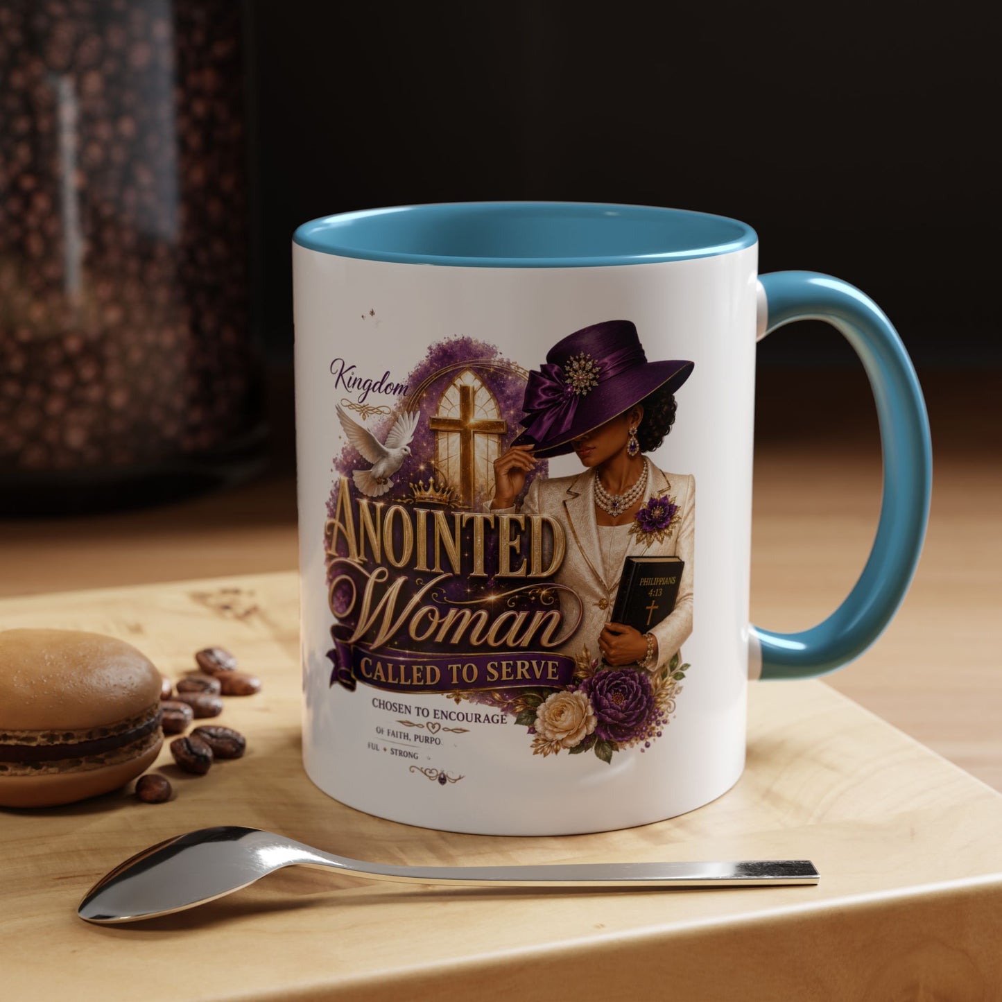 Anointed Woman Coffee Mug — Faithful, Called to Serve Accent Mug (11/15oz)