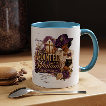 Anointed Woman Coffee Mug — Faithful, Called to Serve Accent Mug (11/15oz)
