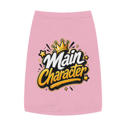 Main Character Pet Tank Top – Cute Crown Graphic Dog & Cat Tee