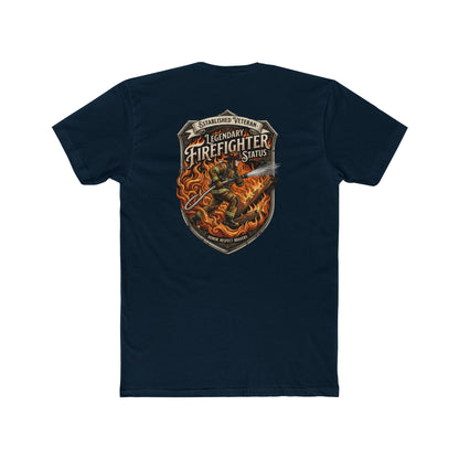 Firefighter Badge T-Shirt — Legendary Firefighter Status Graphic Tee
