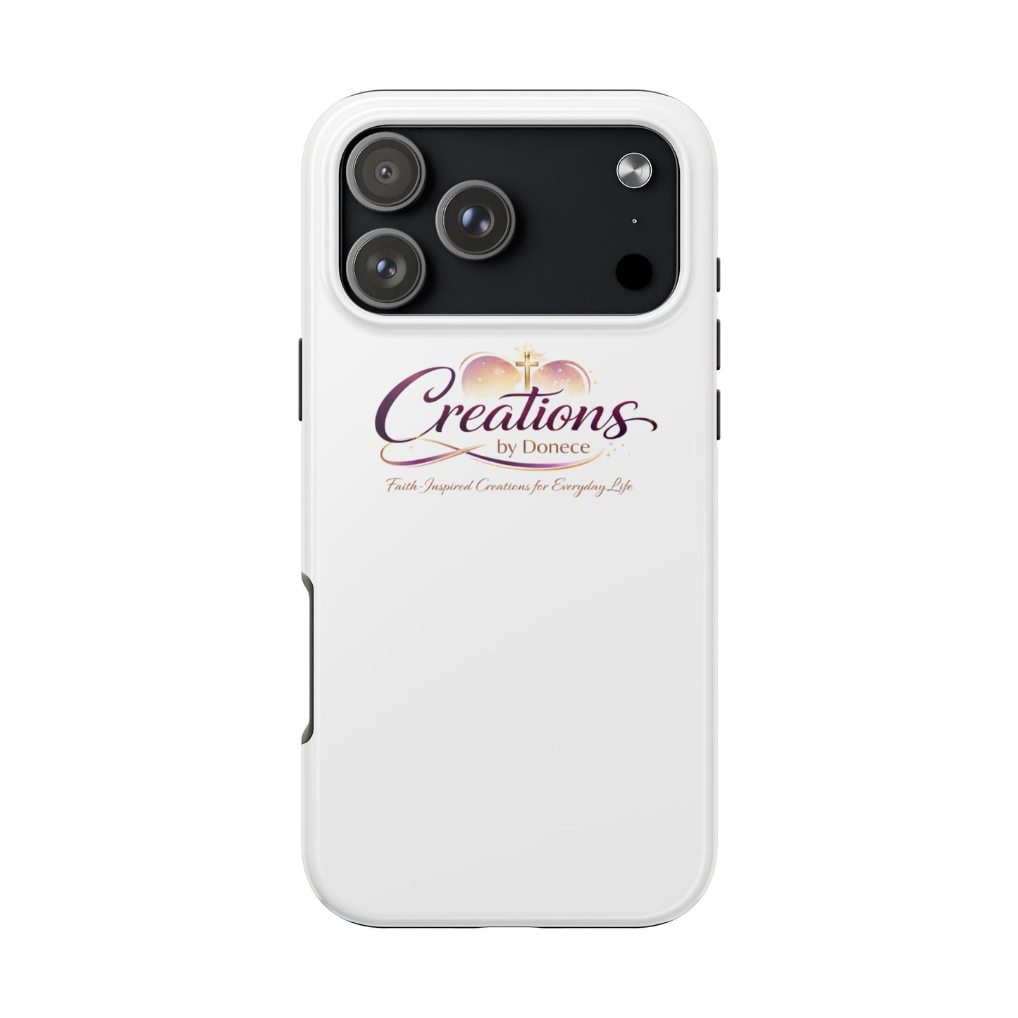 Creations by Donece Soft-Touch Tough Phone Case — Faith-Inspired Logo Protective Cover