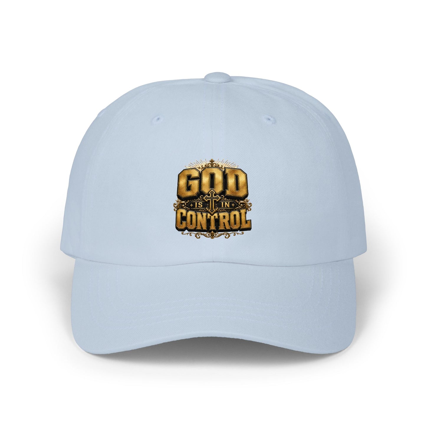 God Is In Control Embroidered Dad Cap — Christian Baseball Hat
