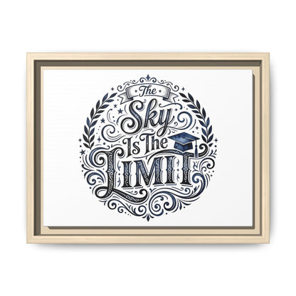 The Sky Is The Limit Framed Canvas — Inspirational Graduation Wall Art