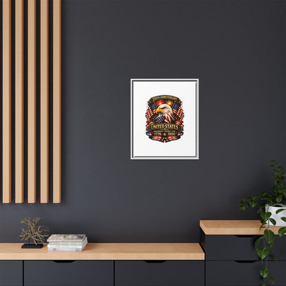 Patriotic Eagle 250th Anniversary Framed Canvas Print — United States 1776–2026