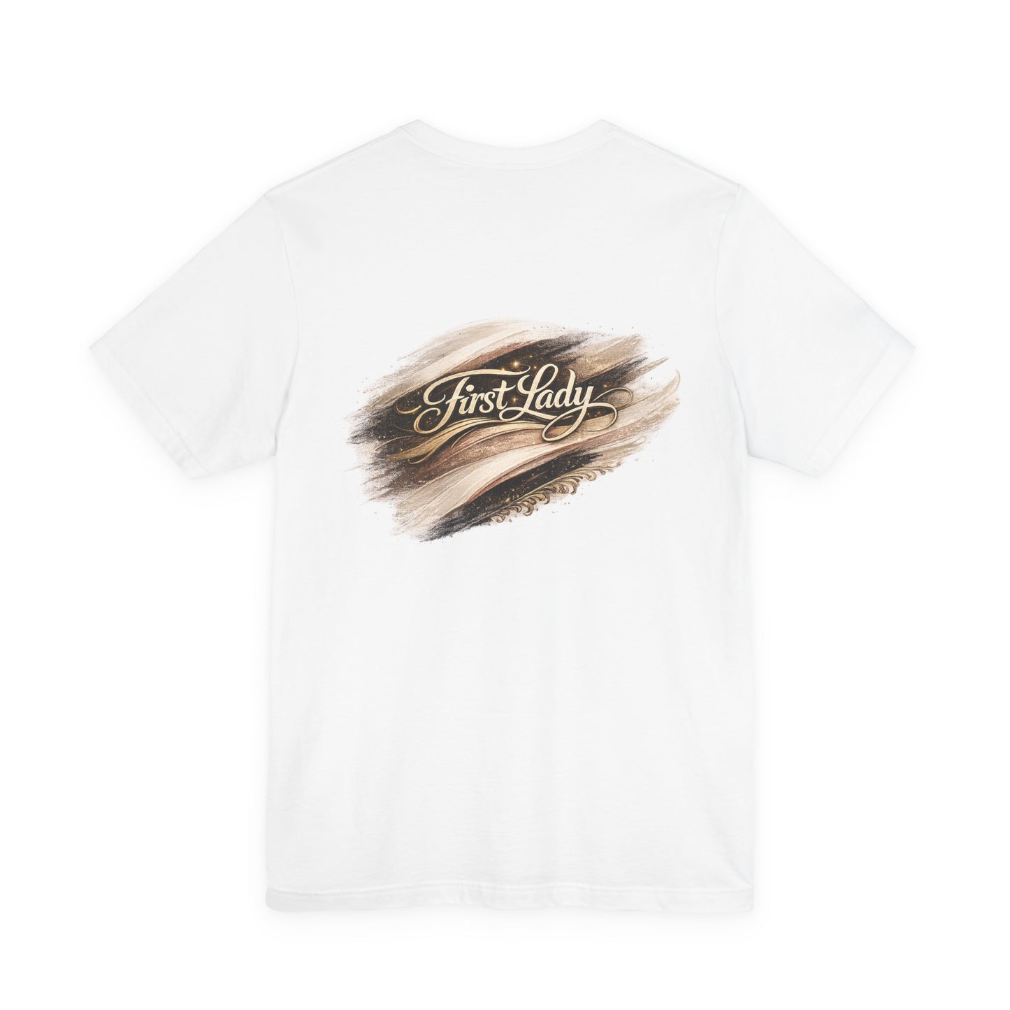 First Lady Brushstroke Tee — Elegant Script Graphic T‑Shirt